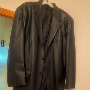 Mens real leather jacket